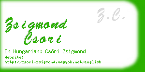 zsigmond csori business card