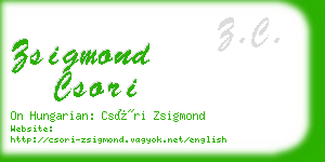 zsigmond csori business card